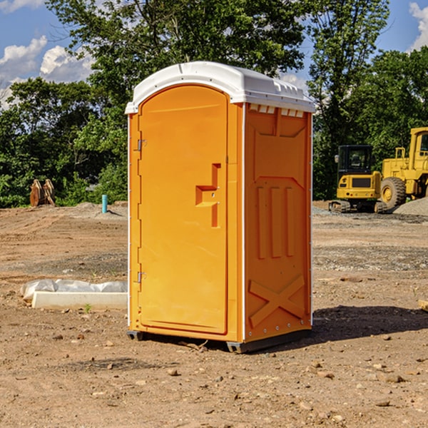 how often are the porta potties cleaned and serviced during a rental period in Unity Village Missouri